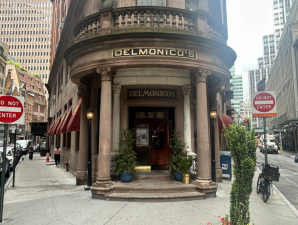 <b>The exterior of historic restaurant Delmonico’s at 56 Beaver St. in the Financial District. Delmonico’s opened nearly 200 years ago, and has the longest legacy of any fine dining restaurant. </b>