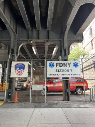 The FDNY EMS Station 7 which is located right opposite where Ayata Swann abandoned her new born baby.