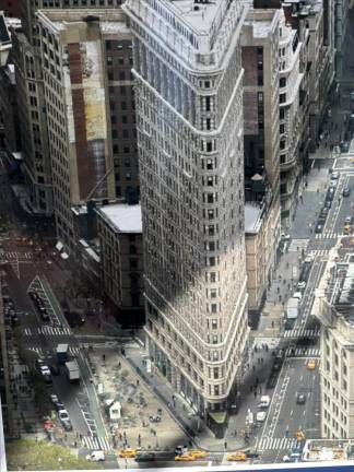 A rendering what the Flatiron Building would look like after a residential conversion. It would mostly resemble the current version.