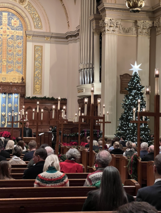 The Brick Presbyterian Church on E. 91st and Park Ave. drew a huge crowd at the Dec. 22 service.