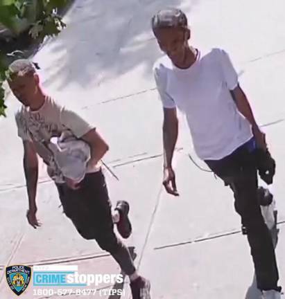 The two suspects believed to be responsible for a flurry of new robberies involving mopeds.