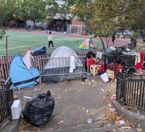 Sarah D. Roosevelt Park entrance, Canal and Chrystie Streets, October 28, 2024.