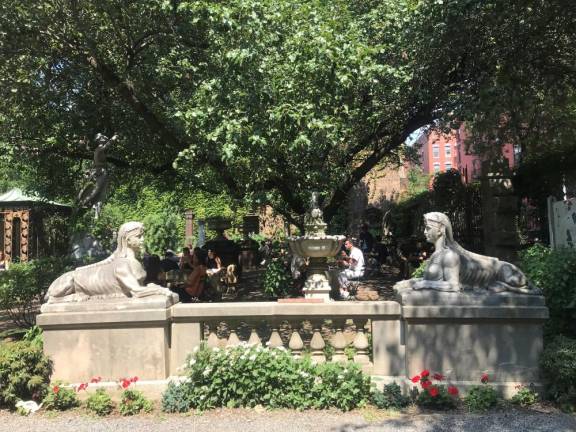 The Sphinx statues at the entrance to the Elizabeth Street Garden have been saved by a last minute stay of execution when a city judge halted, at least for now, the eviction order that the city issued Oct. 2 and which was supposed to take effect on Oct. 17.