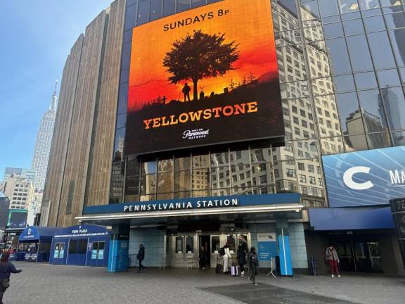 This is the current look of the Eighth Ave/ 33rd St. entrance to Penn Station.