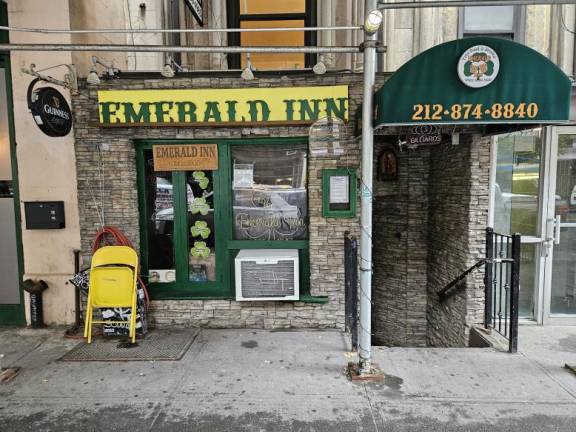 An Emerald Inn has been a fixture on the Upper West Side for over 80 years, but the site on W. pas72nd where the tavern has been located for the past 11 years was recently shut down by the Health Dept.