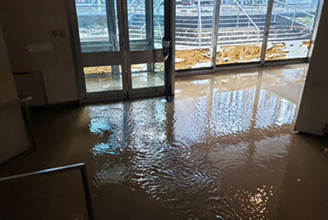 St. Peter’s Church, on Lexington Ave., after a 2021 flood. A new grant will help a nonprofit shore up houses of worship in Manhattan, similar to this one, from the effects of flooding and other extreme climate events.