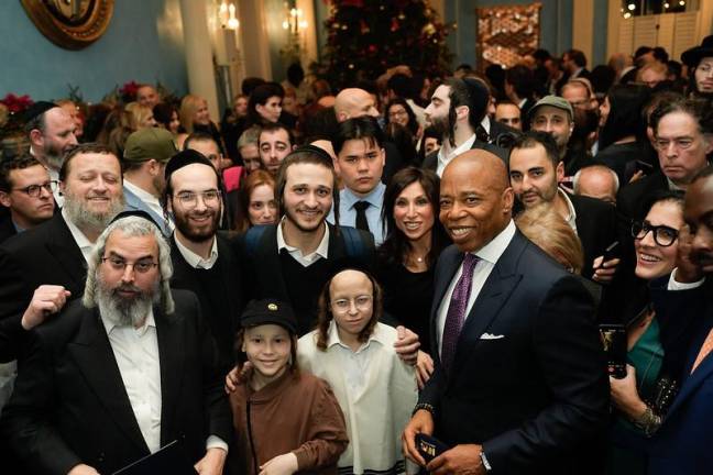 NYC Mayor Eric Adams holding a Hanukkah celebration at Gracie Mansion on Tuesday, Dec. 17.