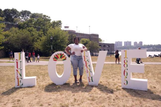 Evonae Dickenson at the Juneteenth celebration at As Black As It Gets!. Photo: Beau Matic