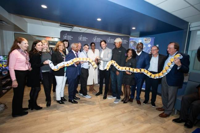 The ribbon-cutting for two new family rooms at NYC Health + Hospitals/Metropolitan’s Pediatric Clinic in East Harlem, which were funded by a $500,000 donation by the Garden of Dreams Foundation, the philanthropic arm of Madison Square Garden.