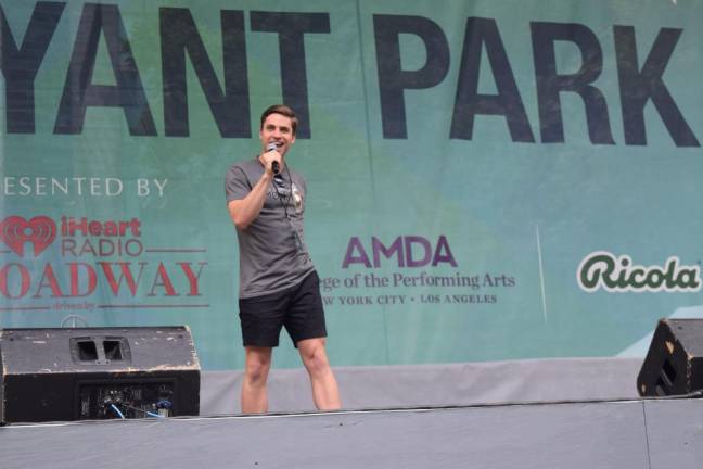 Paul Schwensen performed “I Believe” from “The Book of Mormon” at 2024’s third Broadway in Bryant Park concert.