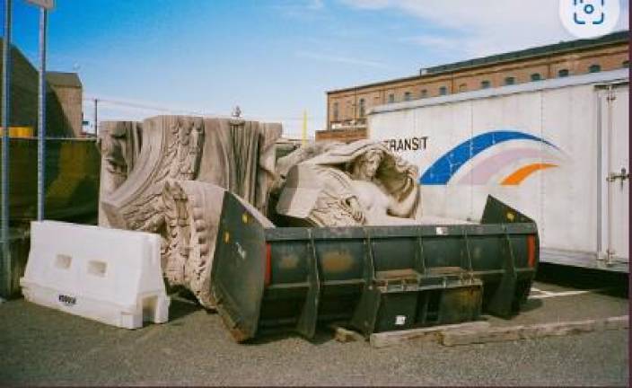 Filmmaker Claire Read found remnants of the old Penn Station at a storage yard in Newark, NJ.