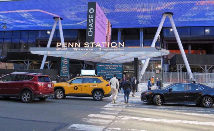 <b>There was lots of federal money involved in the reopening of the Seventh Ave. entrance to Penn Station, which cost at least $600 million, but the MTA recently had its request for funds needed to plan the overhaul of the entire station rejected by the Binden Administration</b>. Photo: Ralph Spielman