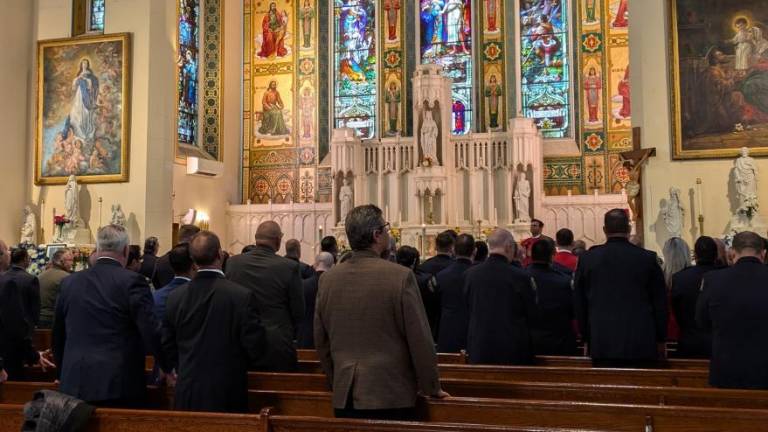 The annual memorial Mass for the two slain officers at St. Elizabeth’s, October 18, 2024.